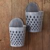 WallSet of Two Open Weave Wall Hanging Buckets