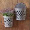WallSet of Two Open Weave Wall Hanging Buckets