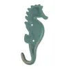 Set of 2 Coastal Seahorse Wall Hook - Decorative Nautical Hooks for Hanging