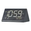 VEVOR Digital Alarm Clock, Wooden Desk Clock with Dual Alarm, USB Port, Snooze, Night Light, Voice Control, Adjustable Volume