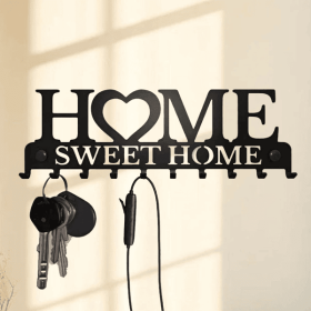 CIFbuy Black Wall Key Holder Storage Rack Hanger Hook for Keys and Hats (TikTok, temu pick-up service)