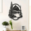 CIFbuy Vintage Tree of Life iron Wall Art for Outdoor and Indoor Large Forest Landscape Mural Modern Garden Patio Decor (TikTok, temu pick-up service)