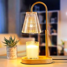 Candle Warmer Lamp with Timer - Electric Candles Wax Warmers Glass Lamps for Jar Candles Burner Adjustable Height and Dimmable Light Modern No Flame S