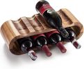 Wooden Countertop Wine Rack – 8-Bottle Acacia Wine Holder Stand – Freestanding Wine Storage – Great for Home Decor No Assembly Required