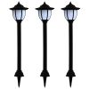 Solar Lamp Set of 3 Black Polypropylene Standard Solar
