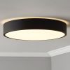 13" Flush Mount Light Integrated LED 3CCT Black Trim Finish
