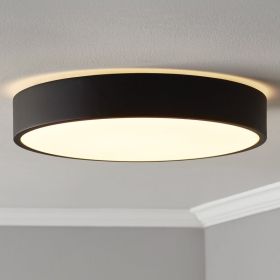 13" Flush Mount Light Integrated LED 3CCT Black Trim Finish