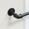 1" Industrial Pipe Single Curtain Rod 42-120" Wrought Iron