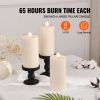 VEVOR 3 Pack White Unscented Pillar Candles, 65 Hours Long Burning Pillar Candle, 3 x 6 Inch Smokeless Unscented Candles