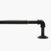 1" Industrial Pipe Single Curtain Rod 42-120" Wrought Iron