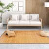 5 x 8 Feet Bamboo Floor Mat with Anti-Slip Backing for Living Room Bedroom