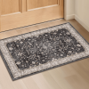 Black Washable 2x3 Entry Rug, Small Rugs for Entryway Kitchen Bathroom Door Mat Indoor Entrance, Non Slip Rubber Backing, Stain & Fade Resistant