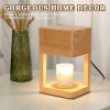Candle Warmer Lamp Wood with Timer, Dimmable Electric Candle Lamp Warmer for Jar Candles, 2 * 35 Watt Bulb, Birthday Gifts for Mom