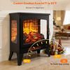 21 inchThree-sided Freestanding Electric Fireplace Stove heater with 3D Flame effect with remote control