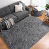 5x8 ft Rugs for Living Room,Grey Fluffy Carpet Large Fuzzy Plush Shag Comfy Soft, Non-Slip Indoor Floor Carpet,Room,Bedroom,Playroom