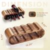 Wooden Countertop Wine Rack – 8-Bottle Acacia Wine Holder Stand – Freestanding Wine Storage – Great for Home Decor No Assembly Required