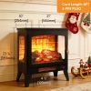21 inchThree-sided Freestanding Electric Fireplace Stove heater with 3D Flame effect with remote control