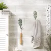 Set of 2 Coastal Seahorse Wall Hook - Decorative Nautical Hooks for Hanging