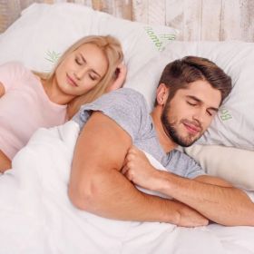 Bamboo Memory Foam Pillow Hypoallergenic Bed Pillow With Washable Cover [King Size] (Option: white)