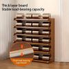 5/6-layer practical storage rack, shoe rack, space-saving design, multi-layer independent storage rack, wood grain finish, easy to assemble