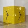HoNordic Square Modern Corner Wall Clock with Sensor Night Light Christmas Gifts